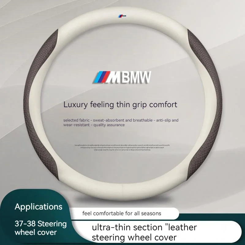 Anti-Slip Carbon Fiber Leather Steering Wheel Cover