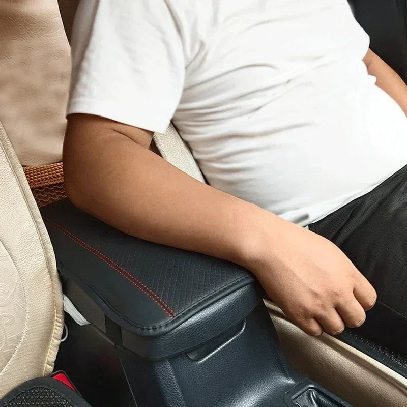 Car Armrest Storage Mat – Leather Center Console Protector