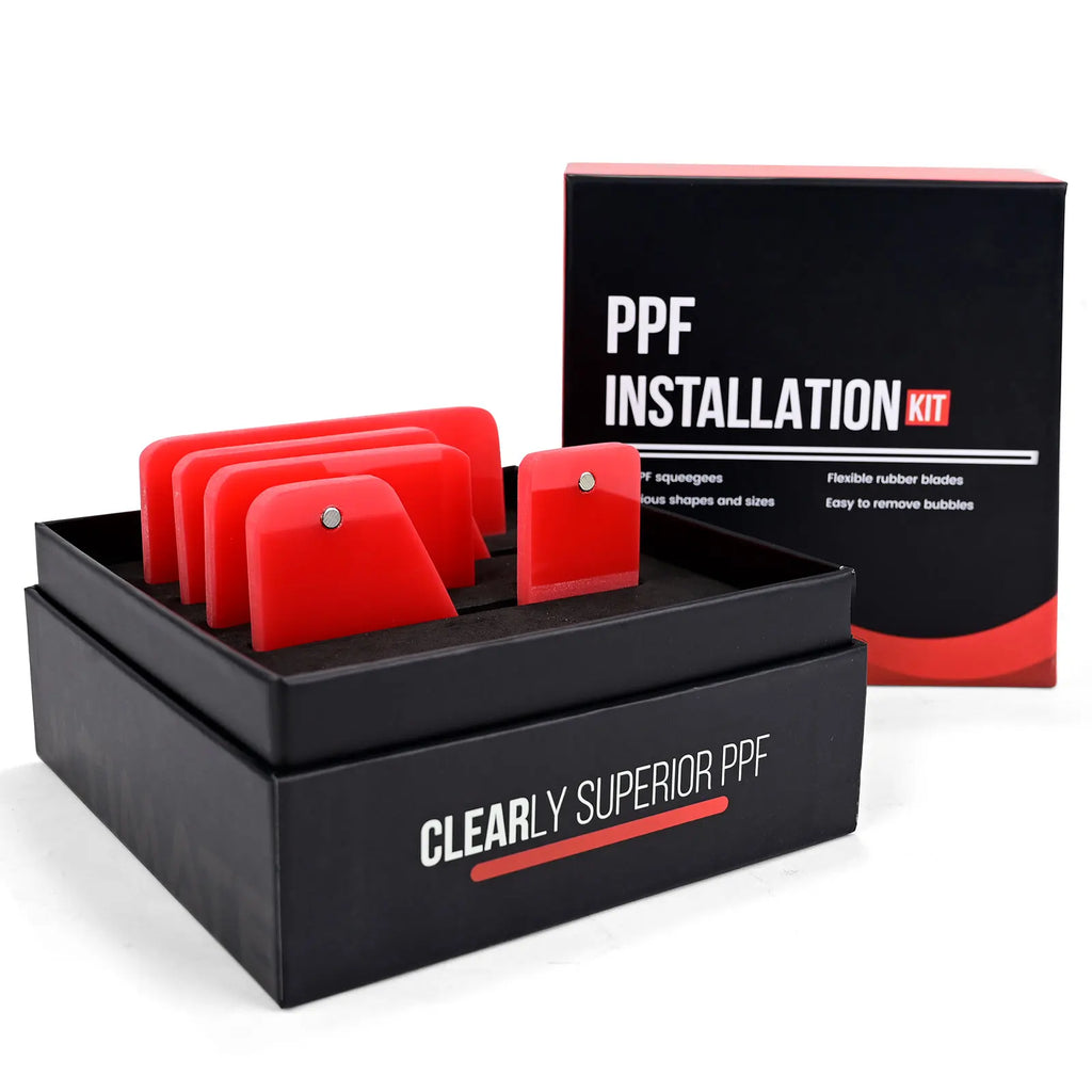 FOSHIO 5-Piece Magnetic PPF Squeegee Set – Anti-Scratch Vinyl Wrap & Window Tint Scraper Kit