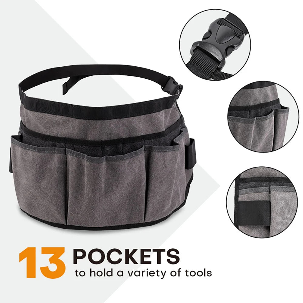 FOSHIO 13-Pocket Waist Tool Bag for Car Wash and Vinyl Wraps