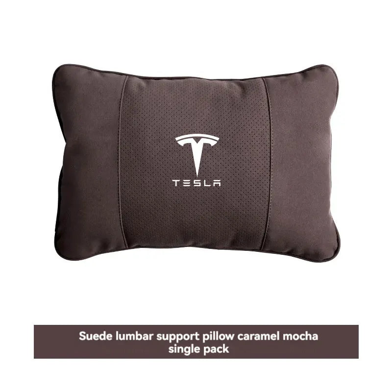 Tesla Car Neck & Lumbar Support Pillow – Compatible with Model 3, Y, S, X, and S-Class