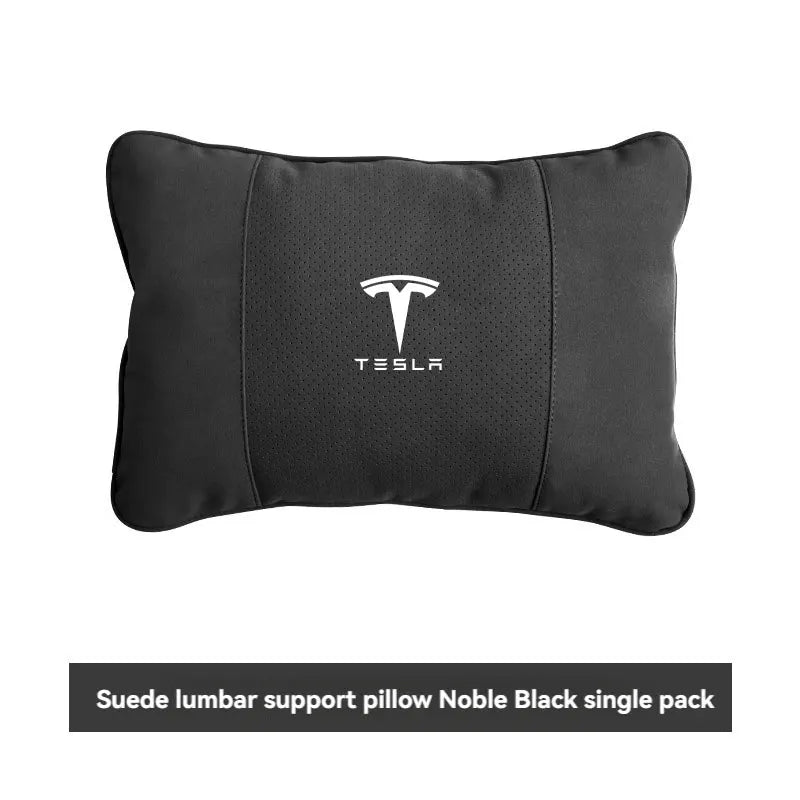 Tesla Car Neck & Lumbar Support Pillow – Compatible with Model 3, Y, S, X, and S-Class