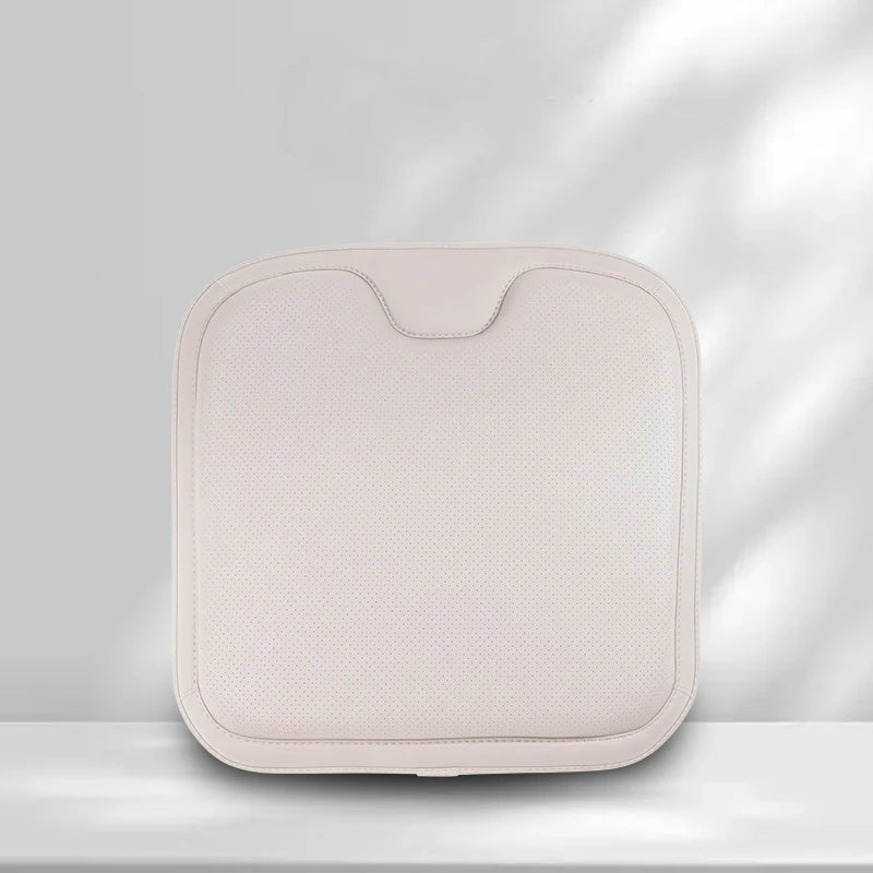 Tesla Leather Seat Cushion – Non-Slip Memory Foam Lumbar Pillow