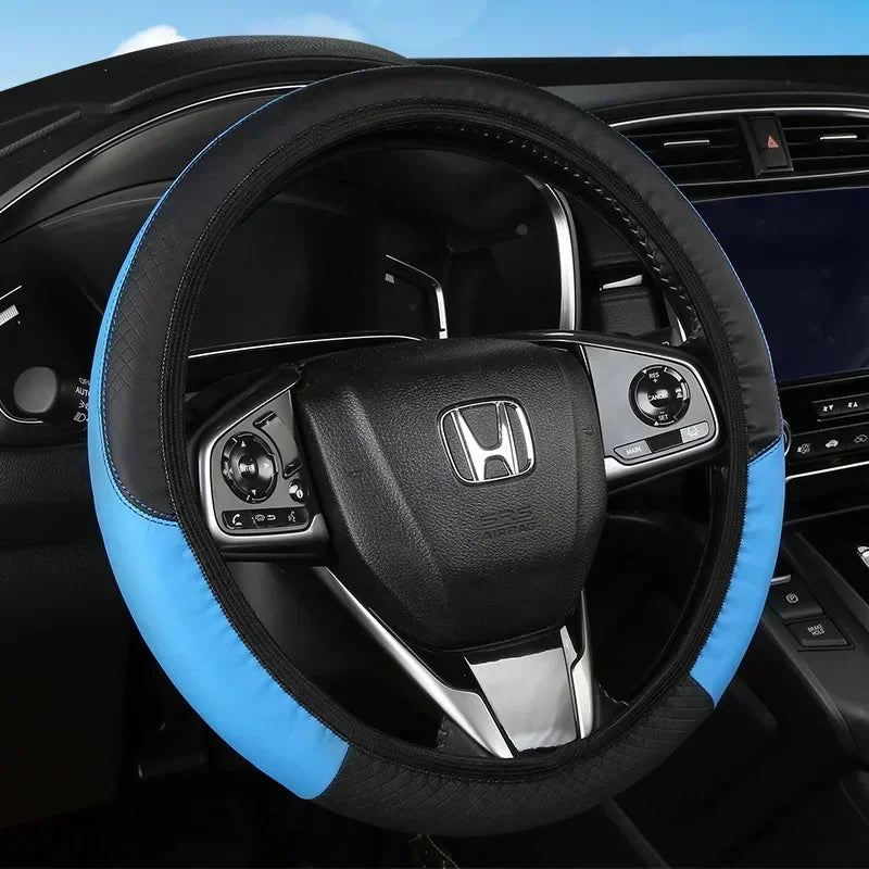 PU Carbon Fiber Leather Steering Wheel Cover