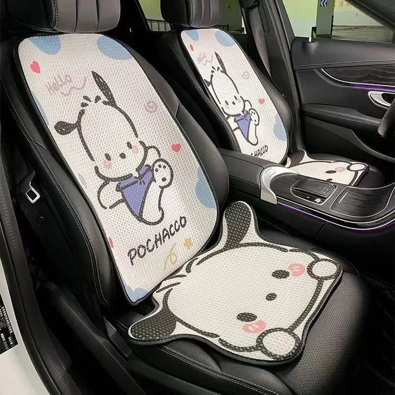 Universal Car Seat Cushion Cover – Breathable Cute Sanrio/Kawaii Headrest & Neck Pillow