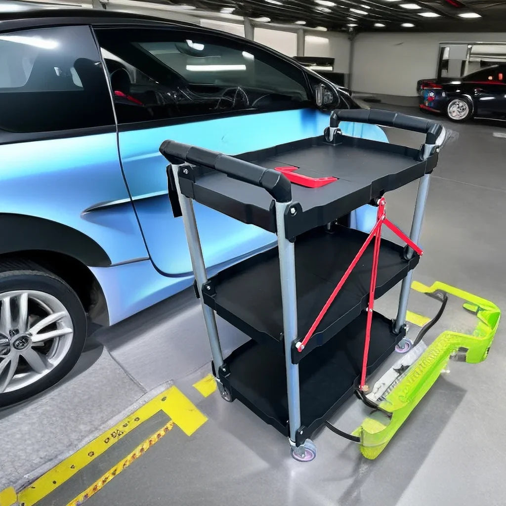 Foldable Auto Care Tool Trolley