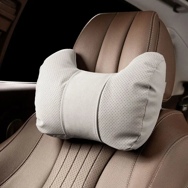 Car Neck Pillow Soft Comfort Auto Seat Waist Support Headrest Mat Travel Rest For Mercedes Benz Tesla Audi Interior Accessories