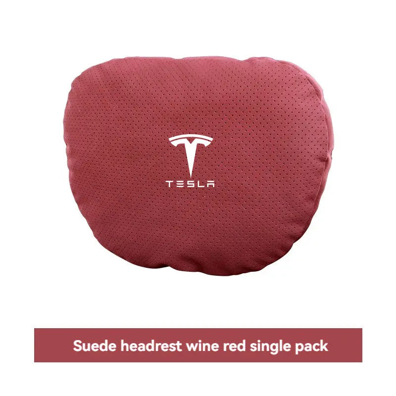 Tesla Car Neck & Lumbar Support Pillow – Compatible with Model 3, Y, S, X, and S-Class