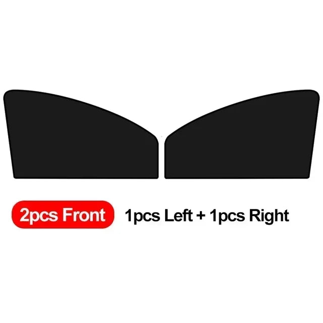 4-Pack Universal Car Window Sun Shade – UV Protection Curtain & Visor Film