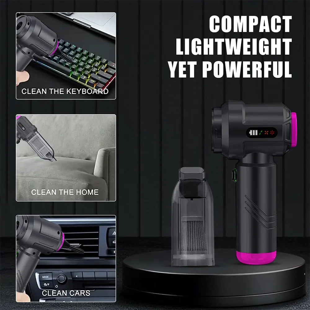 4-in-1 Multifunctional Electric Turbo Jet Fan with Blower and Vacuum for Auto Cleaning