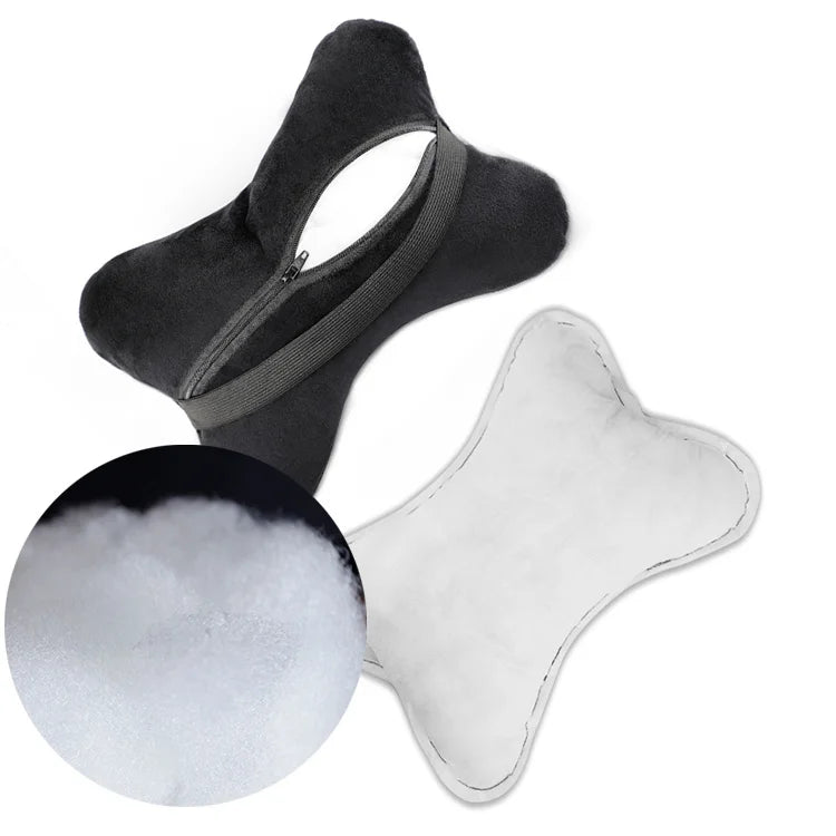 Car Neck Pillow – Cotton Flannel Cushion for BMW, Audi, VW, Ford, Honda, Tesla, Mercedes-Benz, Lexus, Infiniti