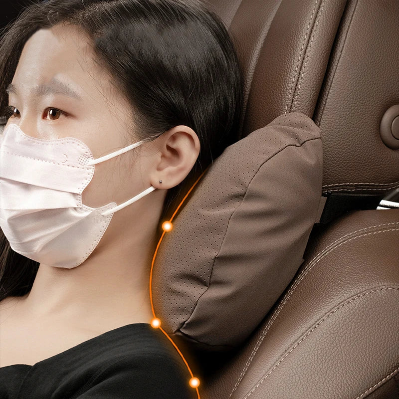 Car Neck Pillow Soft Comfort Auto Seat Waist Support Headrest Mat Travel Rest For Mercedes Benz Tesla Audi Interior Accessories