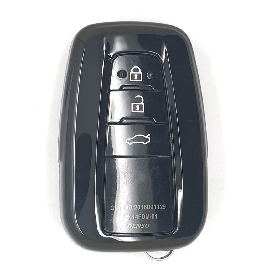 Silicone Carbon Fiber Car Smart Key Case Cover for Toyota Camry RAV4 CHR Prius Corolla Avalon 2018 2019 2020 2021