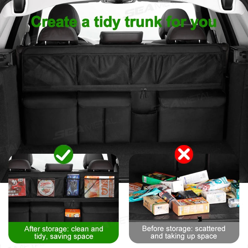 SEAMETAL Foldable Car Trunk & Seat Back Organizer
