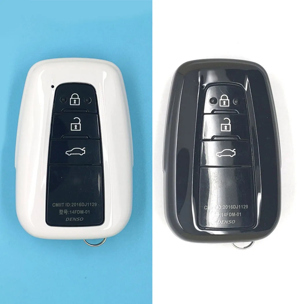Silicone Carbon Fiber Car Smart Key Case Cover for Toyota Camry RAV4 CHR Prius Corolla Avalon 2018 2019 2020 2021
