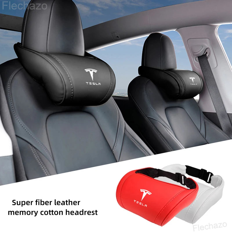 Tesla Leather Neck Support Pillow