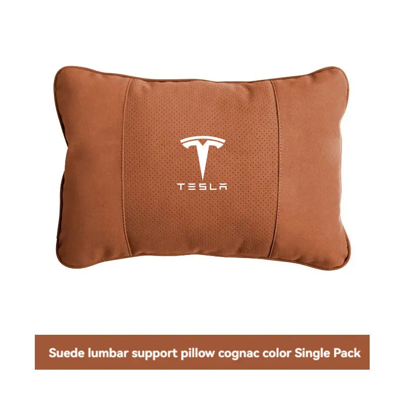 Tesla Car Neck & Lumbar Support Pillow – Compatible with Model 3, Y, S, X, and S-Class