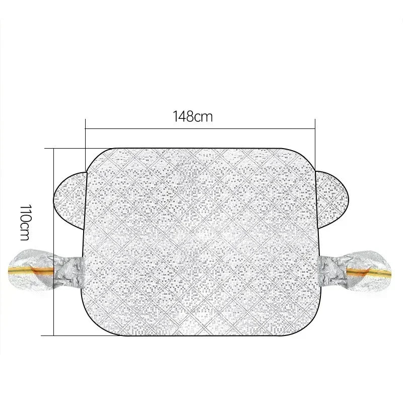 5-Magnet Magnetic Windshield Visor Cover for Snow — Front and Rear Windows