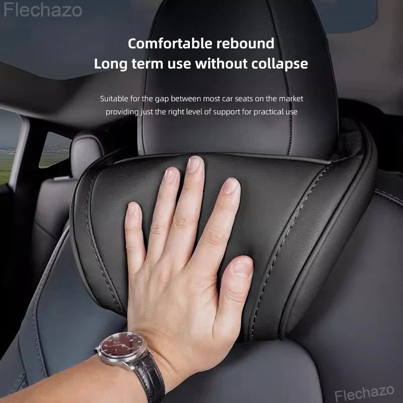 Tesla Leather Neck Support Pillow