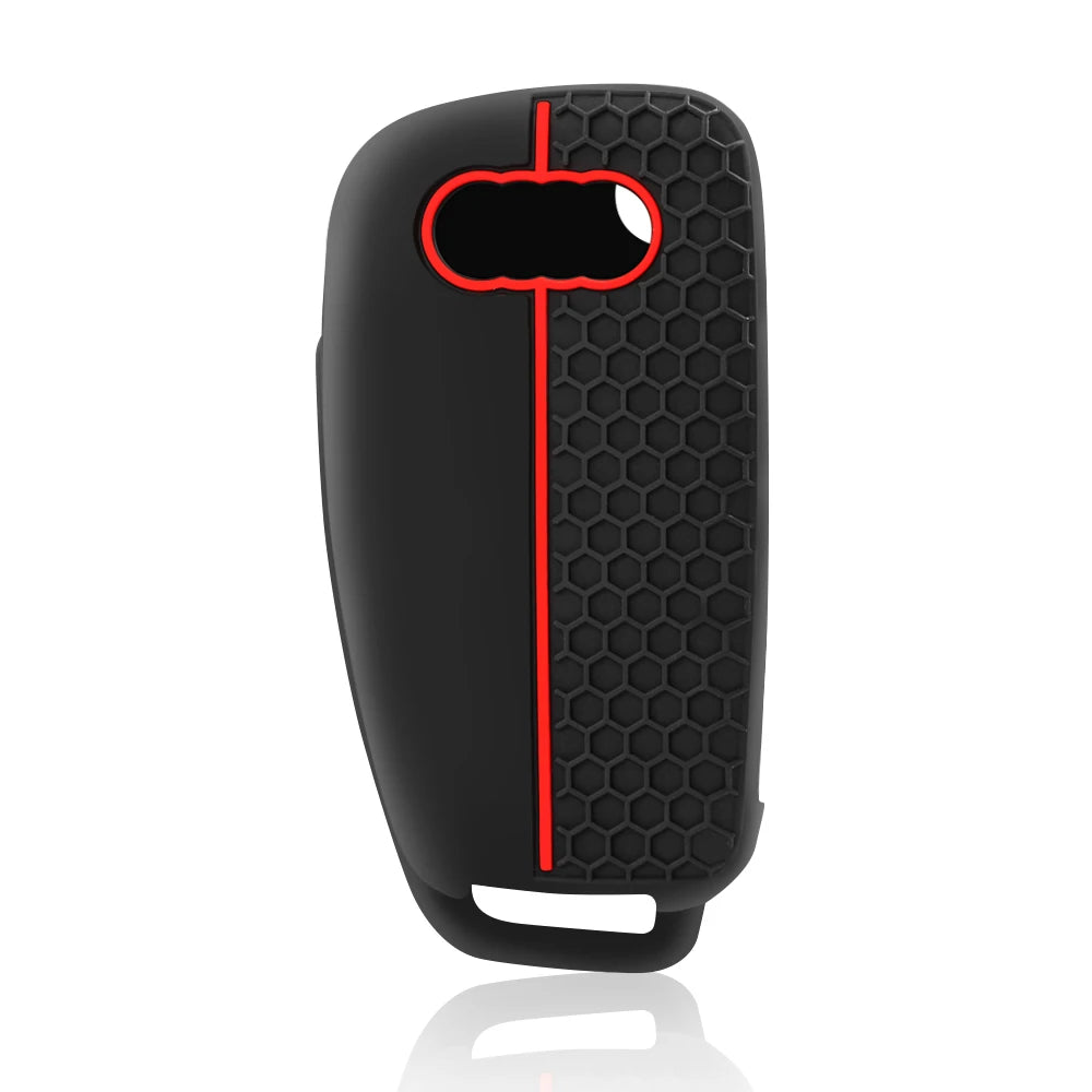 For Audi A4 B7 A6 C5 C6 A1 A3 8P TT Q3 Q2 Q7 TTS R8 S3 S6 RS3 RS6 Accessories Silicone Car Key Caps Case Cover Fob Keychain