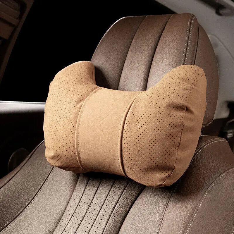 Car Neck Pillow Soft Comfort Auto Seat Waist Support Headrest Mat Travel Rest For Mercedes Benz Tesla Audi Interior Accessories