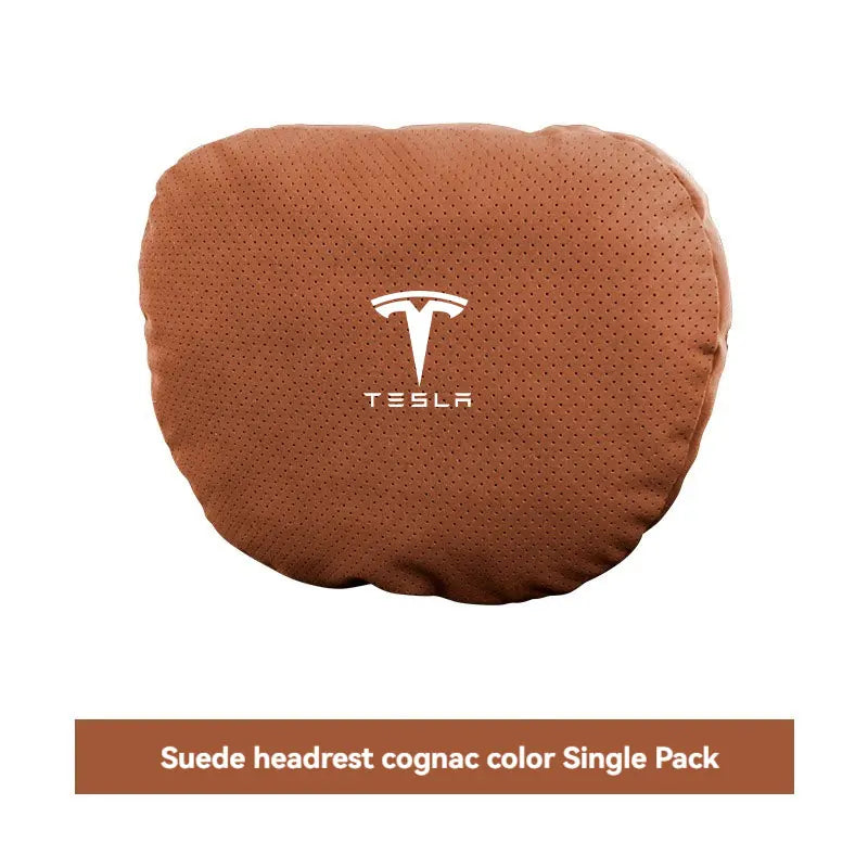 Tesla Car Neck & Lumbar Support Pillow – Compatible with Model 3, Y, S, X, and S-Class