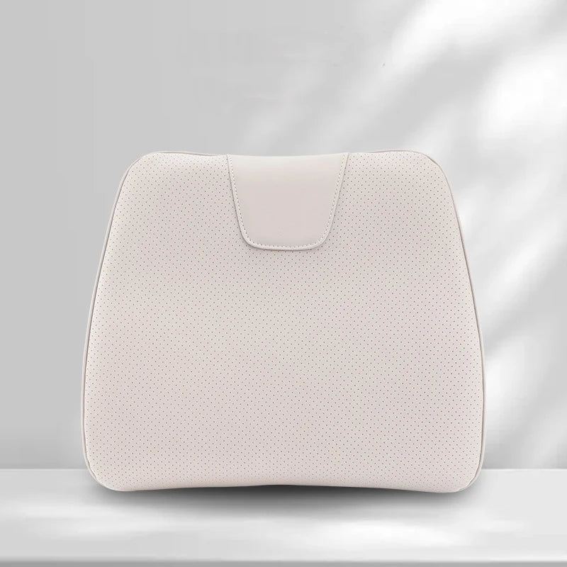 Tesla Leather Seat Cushion – Non-Slip Memory Foam Lumbar Pillow